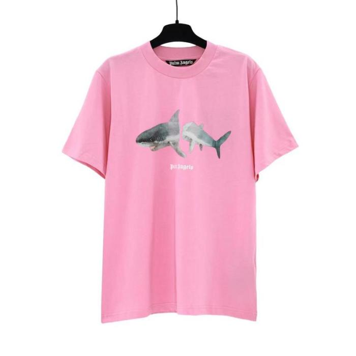 Shark Broken Tail Back Letter Print T- shirt 5 Colors