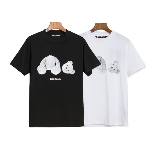 Black and White Dissolving Bear Short Sleeve