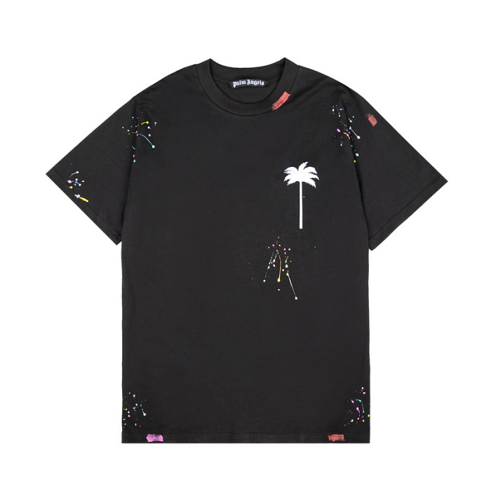Watercolor Splash Print Short Sleeve