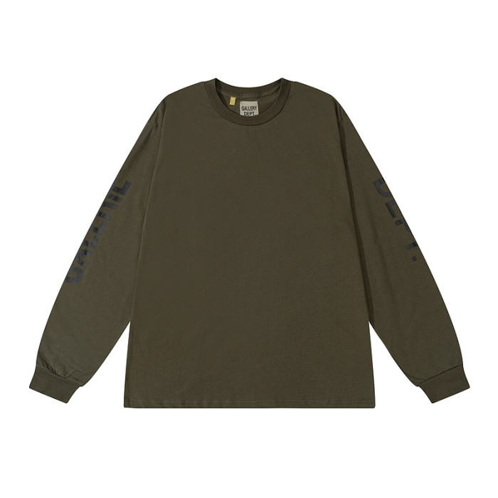 Solid Color Alphabet Printed Pullover long sleeve t-shirt 4 colors