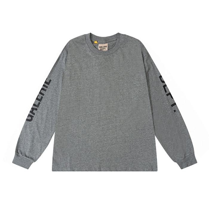 Solid Color Alphabet Printed Pullover long sleeve t-shirt 4 colors