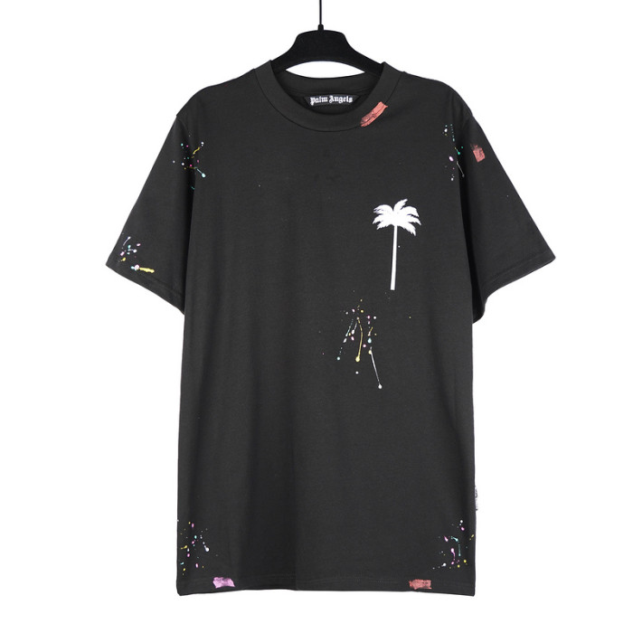 Watercolor Splash Print Short Sleeve