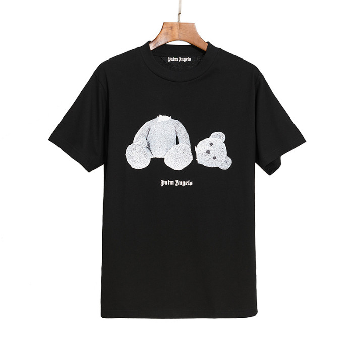 Black and White Dissolving Bear Short Sleeve
