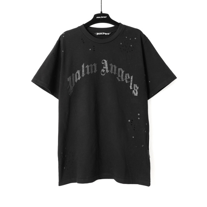 Reflective Printed Letter Short Sleeve