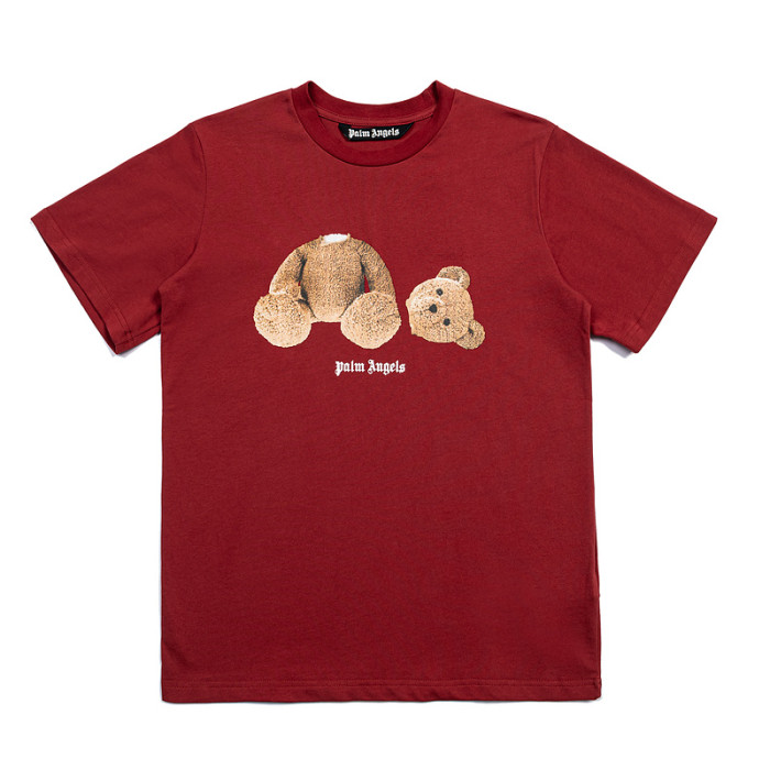 Brown Broken Bear Print Short Sleeve