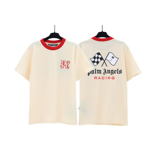 Racing Race Black White Flag Print Short Sleeve