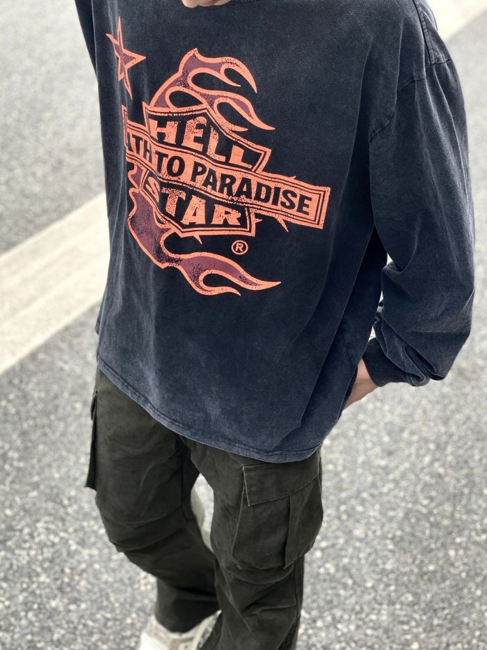 [buy more save more] Tribute to Harley Print Long Sleeve Tee