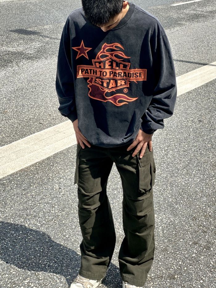 [buy more save more] Tribute to Harley Print Long Sleeve Tee