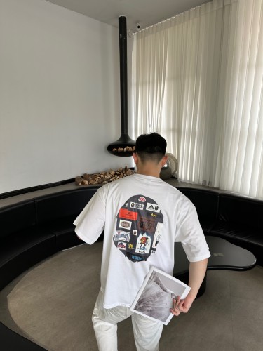 1:1 quality version Signature Graffiti Print Short Sleeve Tee 2 colors