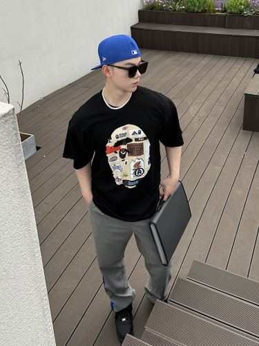 1:1 quality version Signature Graffiti Print Short Sleeve Tee 2 colors