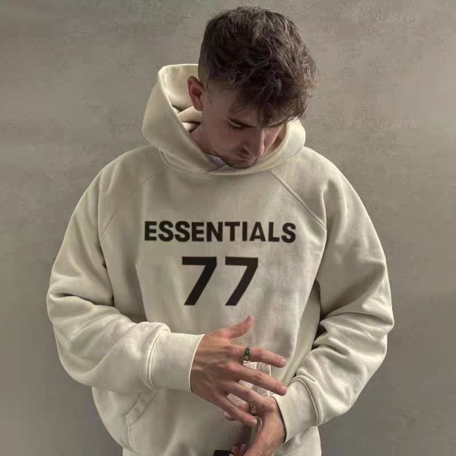 1:1 quality version 77 Flocked Pullover Sweatshirt Hoodie 2 Colors