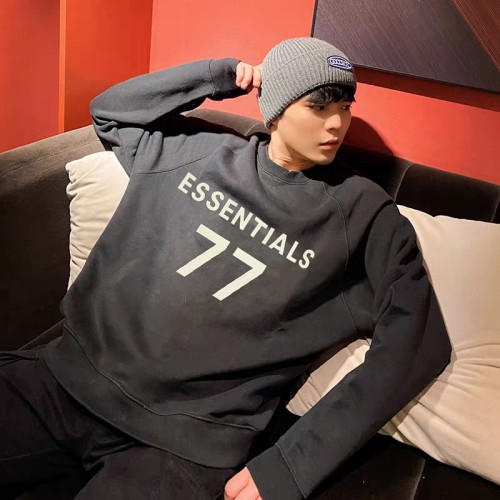1:1 quality version 77 Flocked Crew Neck Pullover Sweatshirt 2 Colors