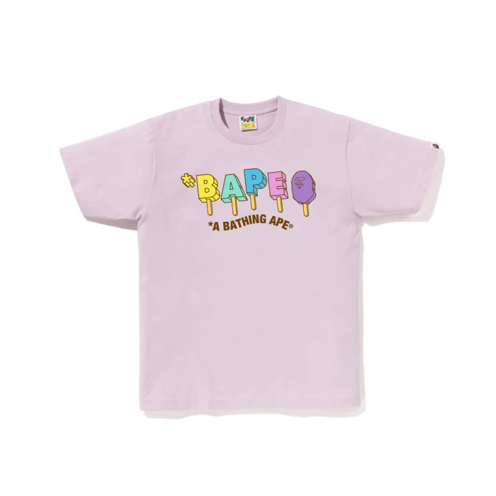 Colorful Cartoon Popsicle Print Short Sleeve tee 5colors