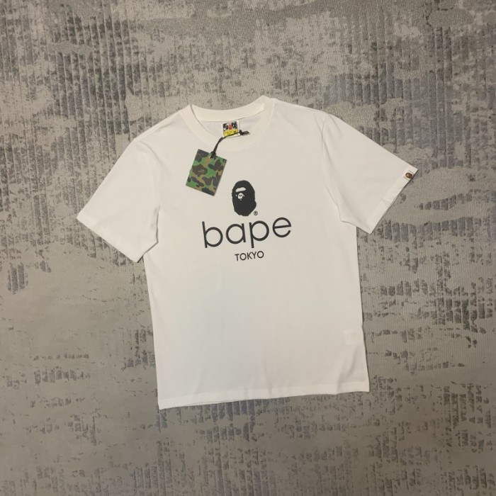 Single Ape Head Letter Short Sleeve tee 2colors