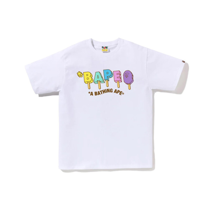 Colorful Cartoon Popsicle Print Short Sleeve tee 5colors