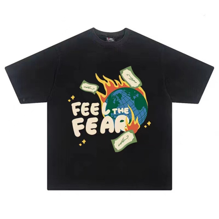 1:1 quality version Earth Letter Print Short Sleeve Tee