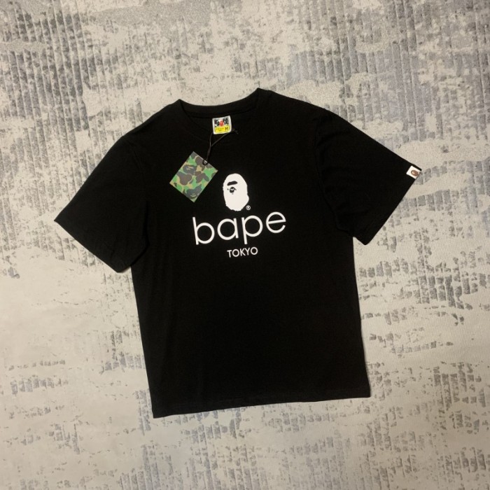 Single Ape Head Letter Short Sleeve tee 2colors