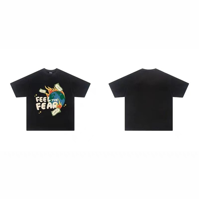 1:1 quality version Earth Letter Print Short Sleeve Tee