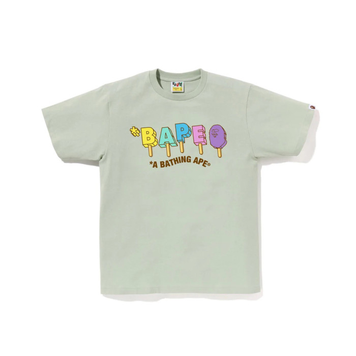 Colorful Cartoon Popsicle Print Short Sleeve tee 5colors