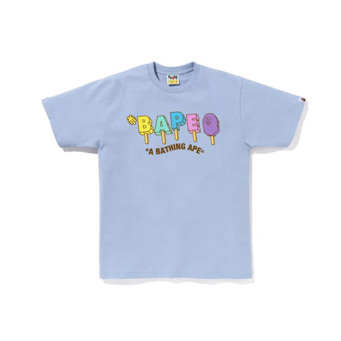 Colorful Cartoon Popsicle Print Short Sleeve tee 5colors