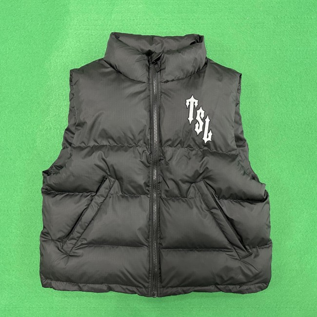 1:1 quality version Tiger Label Black Letter  Down  Vest
