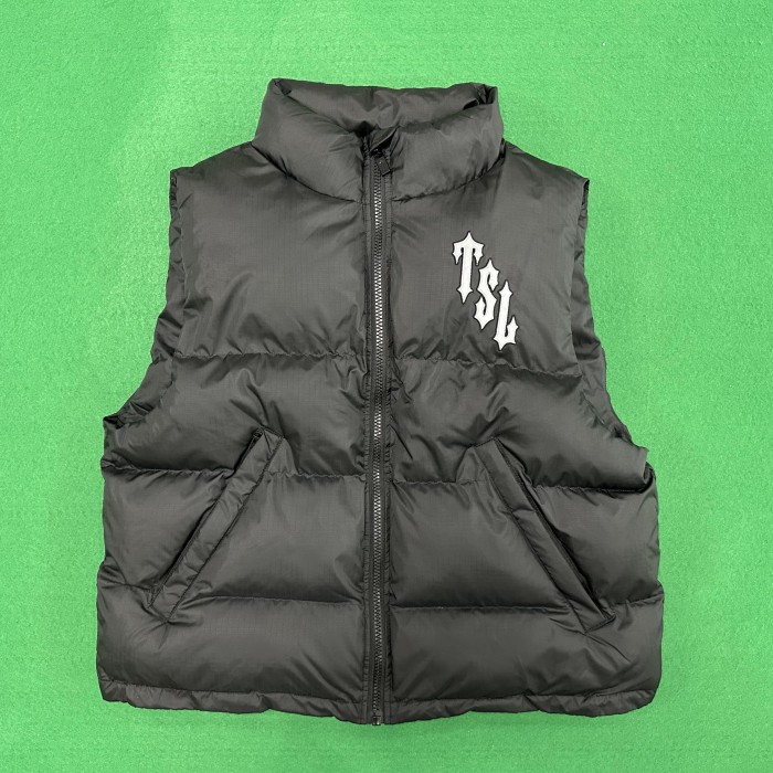 1:1 quality version Tiger Label Black Letter  Down  Vest