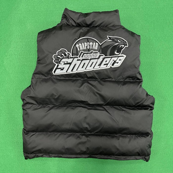 1:1 quality version Tiger Label Black Letter  Down  Vest