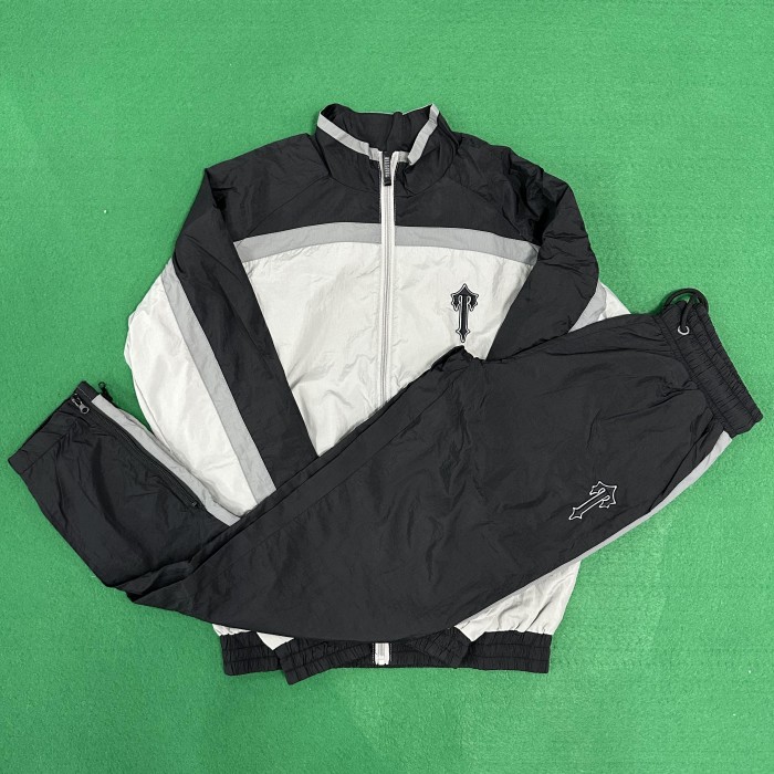 1:1 quality version Black and Gray Embroidered Jacket Set
