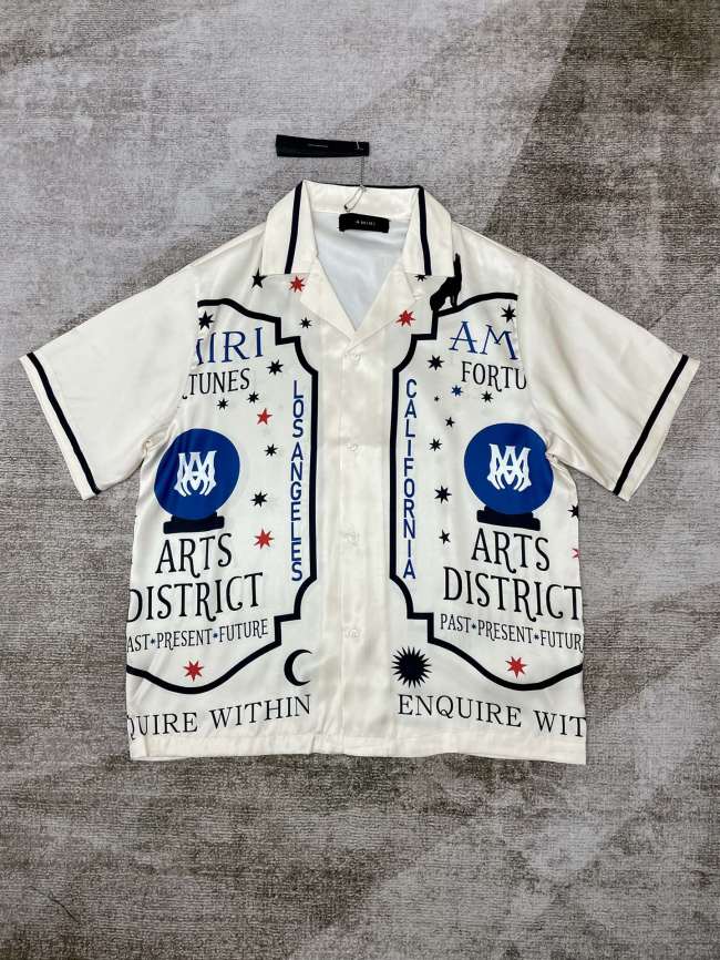 1:1 quality version Silk heavy printed  short sleeve shirt