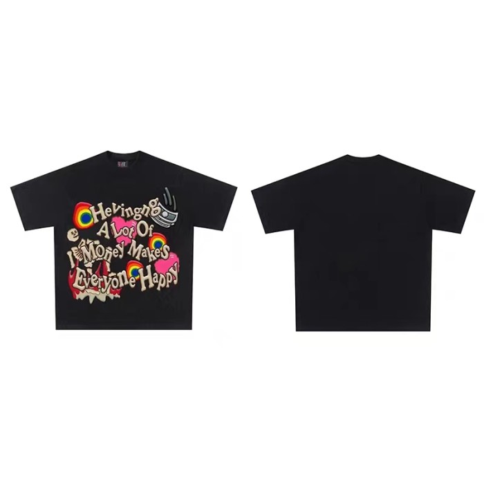 1:1 quality version Skull Love Letter Print Short Sleeve Tee