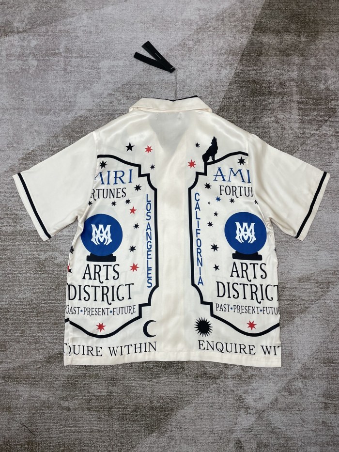 1:1 quality version Silk heavy printed  short sleeve shirt