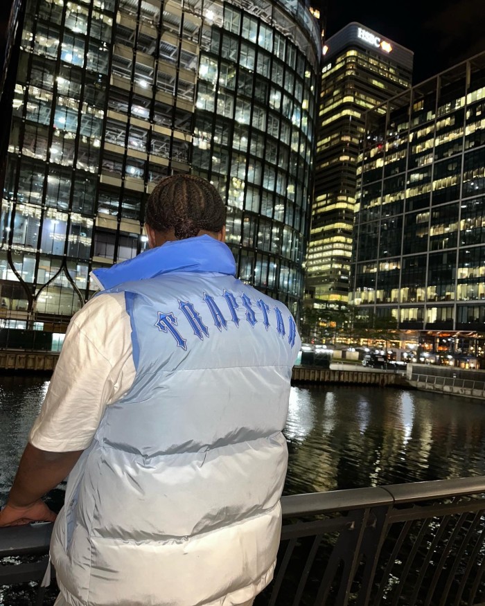 1:1 quality version Gradient Blue Alphabet Down Jacket