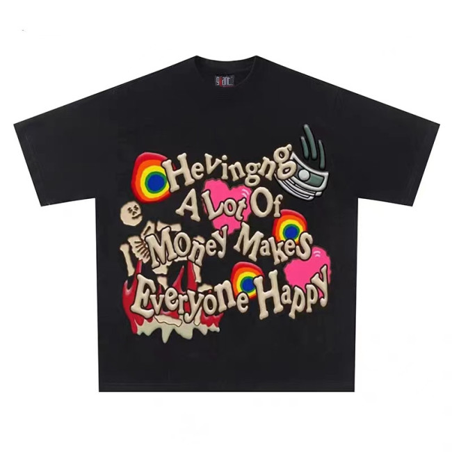 1:1 quality version Skull Love Letter Print Short Sleeve Tee