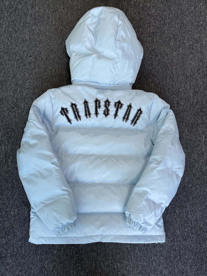 1:1 quality version Long Blue Cross Down Detachable Hood Jacket Jacket
