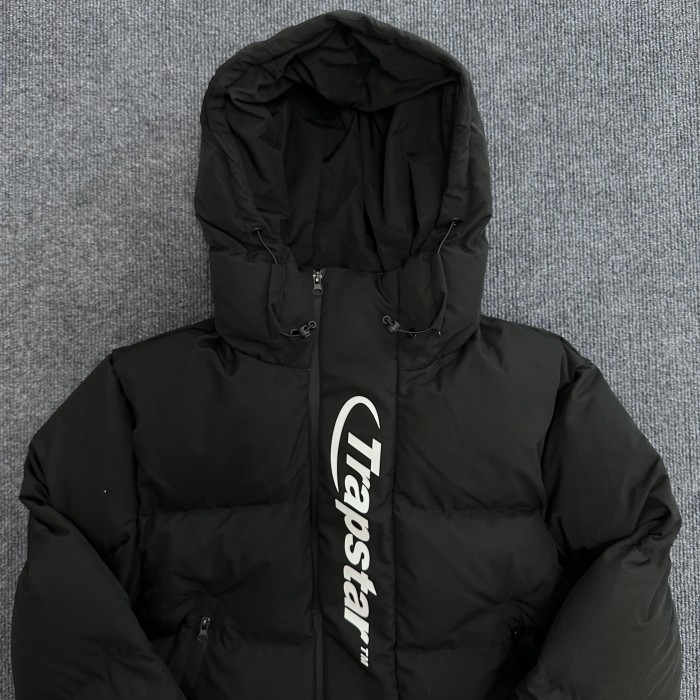 1:1 quality version Black and White Hooded Casual Down Jacket