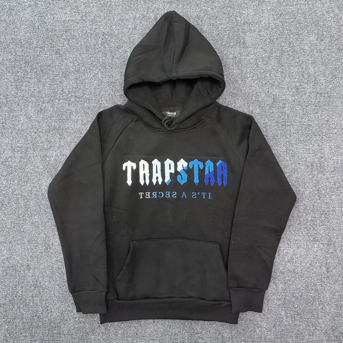 Blue And White Towel Embroidered Sweatshirt Hoodie 2 colors