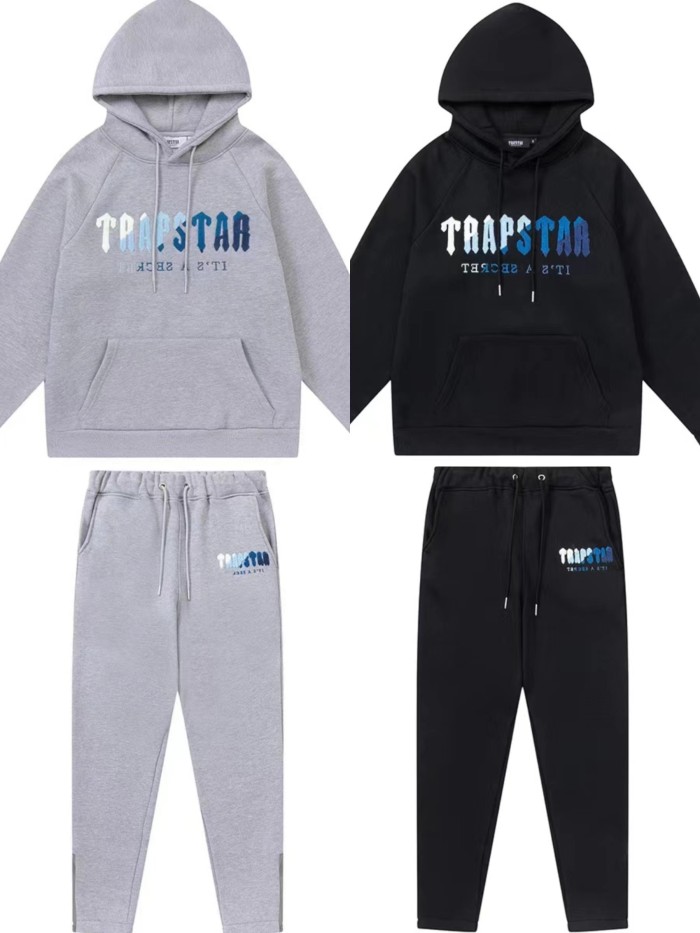 Blue And White Towel Embroidered Sweatshirt Hoodie 2 colors
