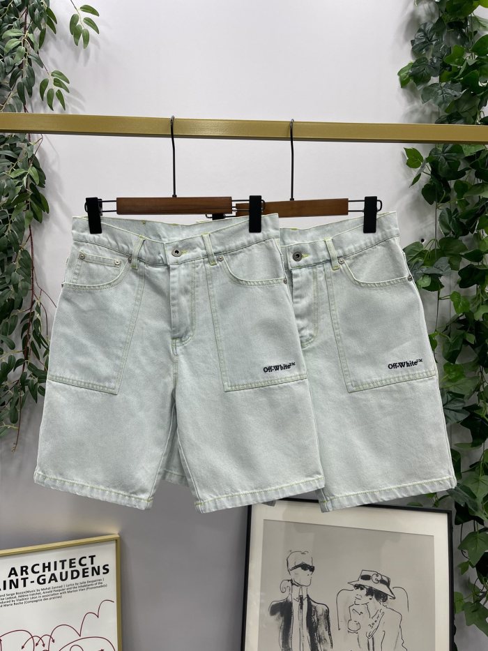 [oversized version] 1:1 quality version Embroidered applique arrowhead denim shorts