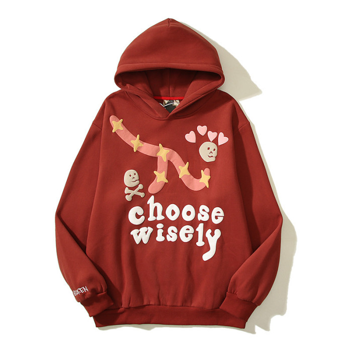 Vintage Wisdom Choice Skull Foam Sweatshirt Hoodie