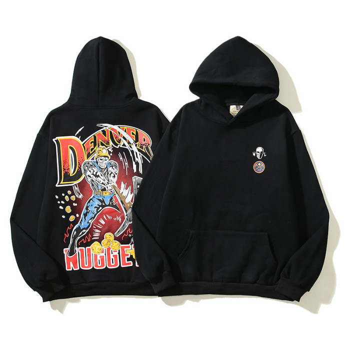 Spoof Nuggets Skull Print Basketball Sweatshirt Hoodie