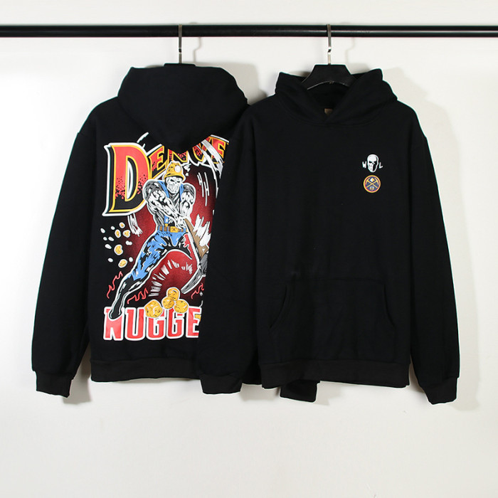 Spoof Nuggets Skull Print Basketball Sweatshirt Hoodie