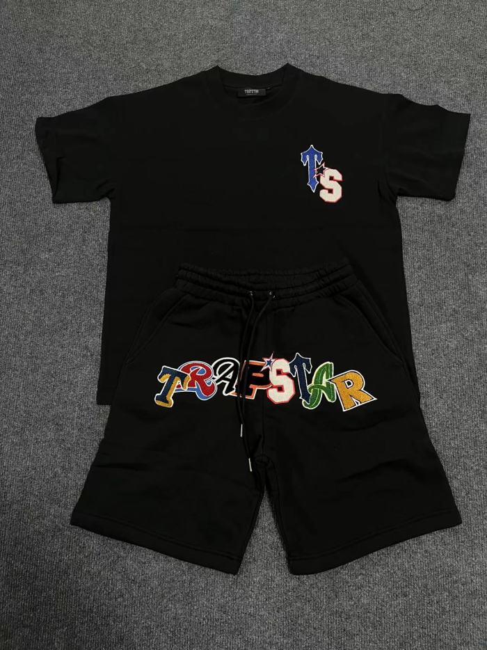 1:1 quality version Colorful Alphabet Towel Embroidery tee