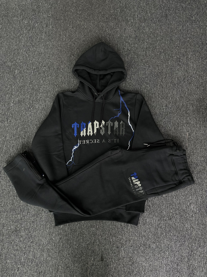 [buy more save more] 1:1 quality version Blue and White Towel Embroidered Lightning Casual Hoodie