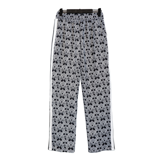 Angel Ribbed Square Wide Black Star Pants
