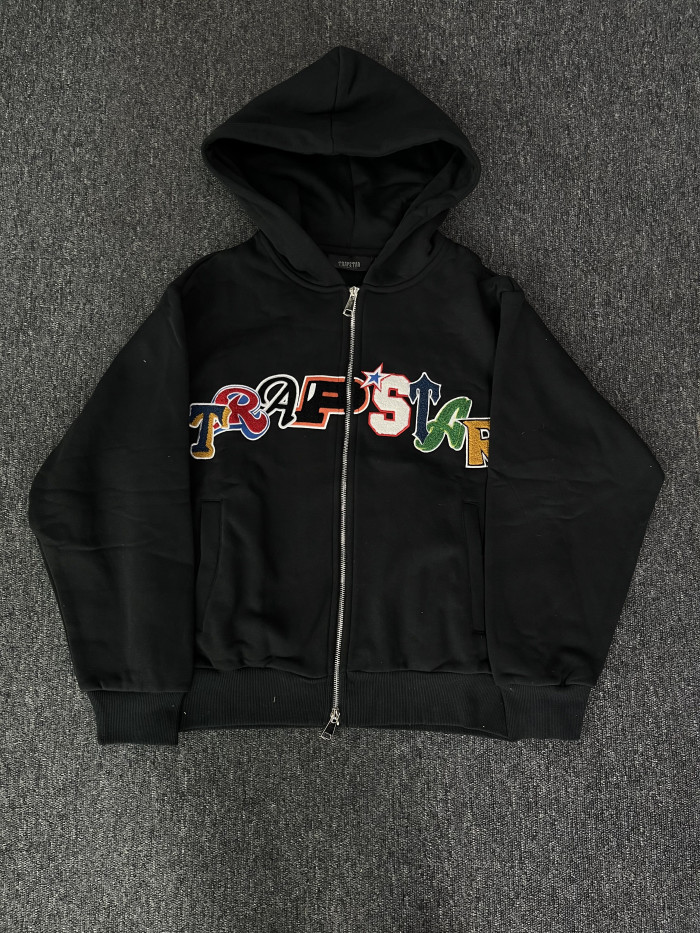 [buy more save more] 1:1 quality version Colorful Towel Embroidery Zipper Hoodie