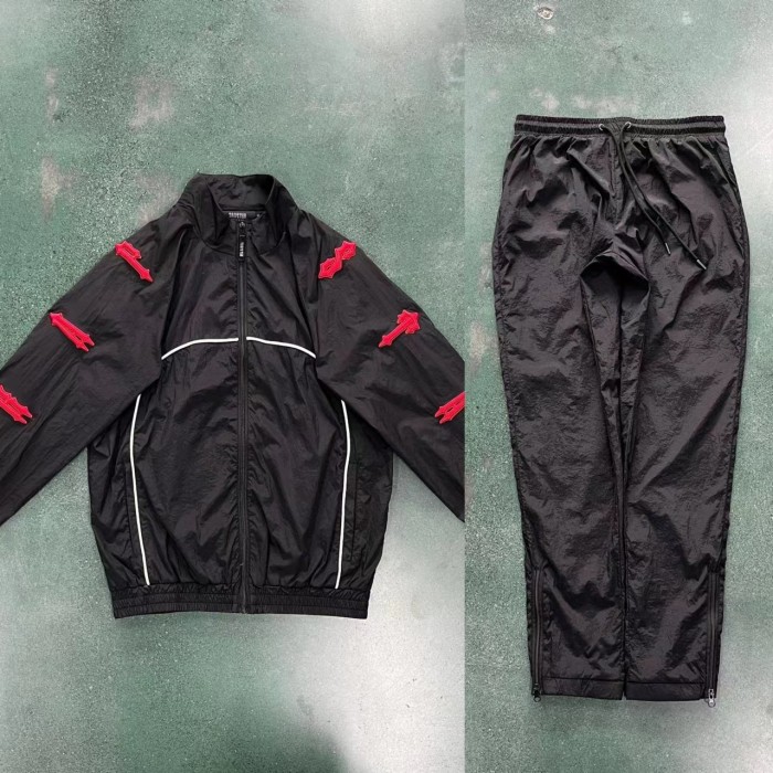 1:1 quality version Red Cross Wrap Around Embroidered Jacket Set