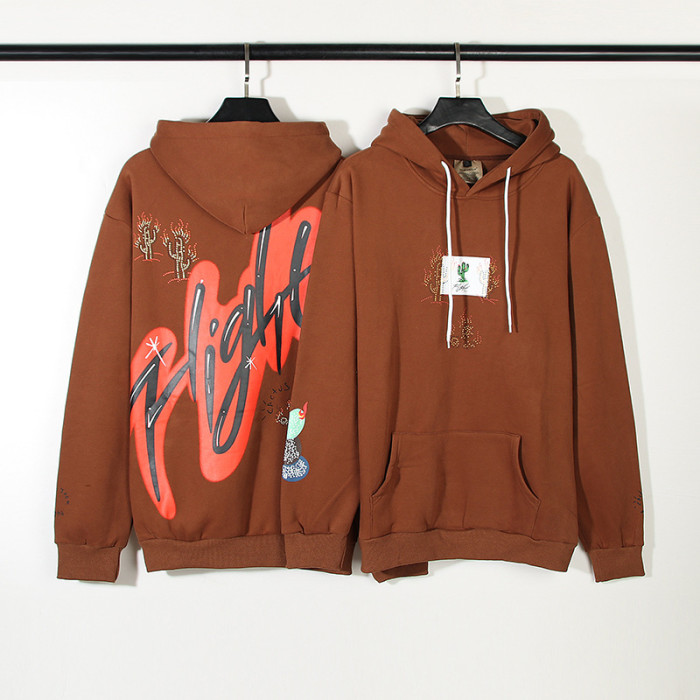 Cactus Brown Loose Casual Sweatshirt Hoodie