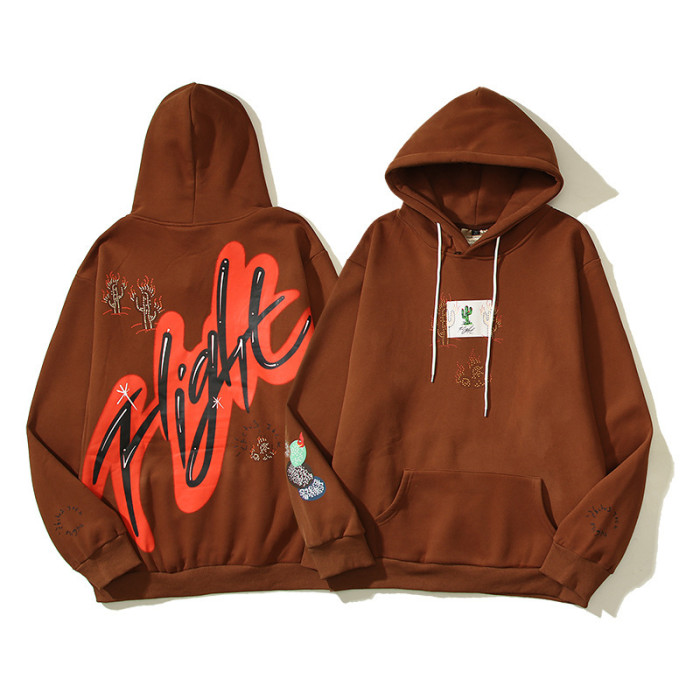 Cactus Brown Loose Casual Sweatshirt Hoodie