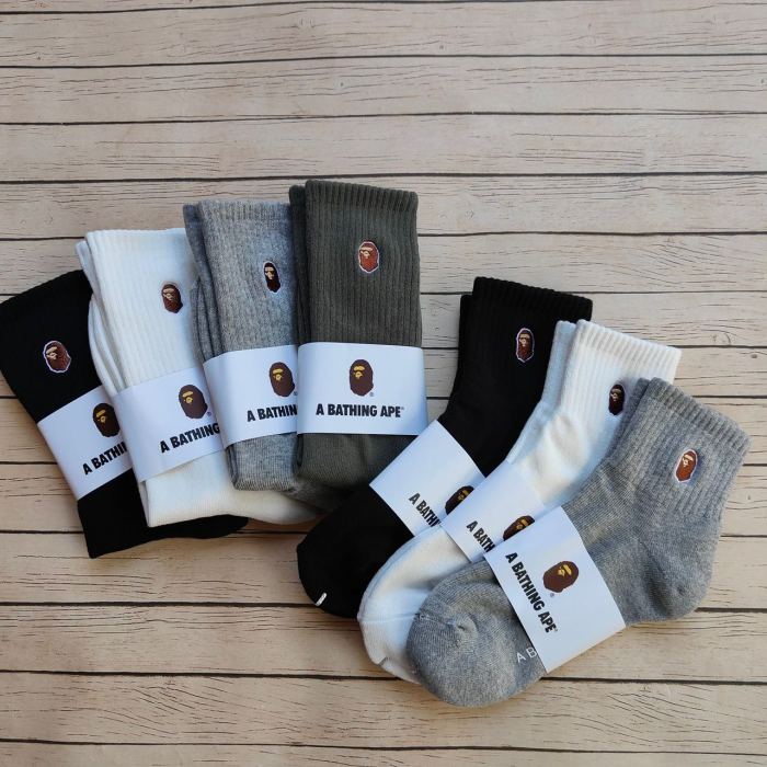 Basic Stripe Tie-Dye Sweat-wicking Cotton Socks