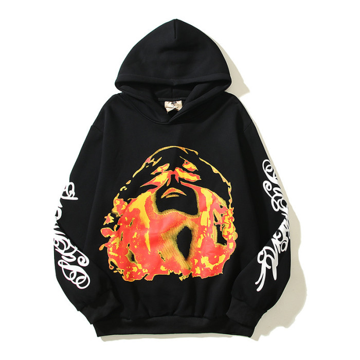 Qilin Arm Flame Inferno Print Hoodie